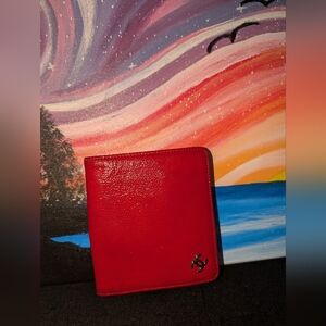 Chanel Red Leather Wallet